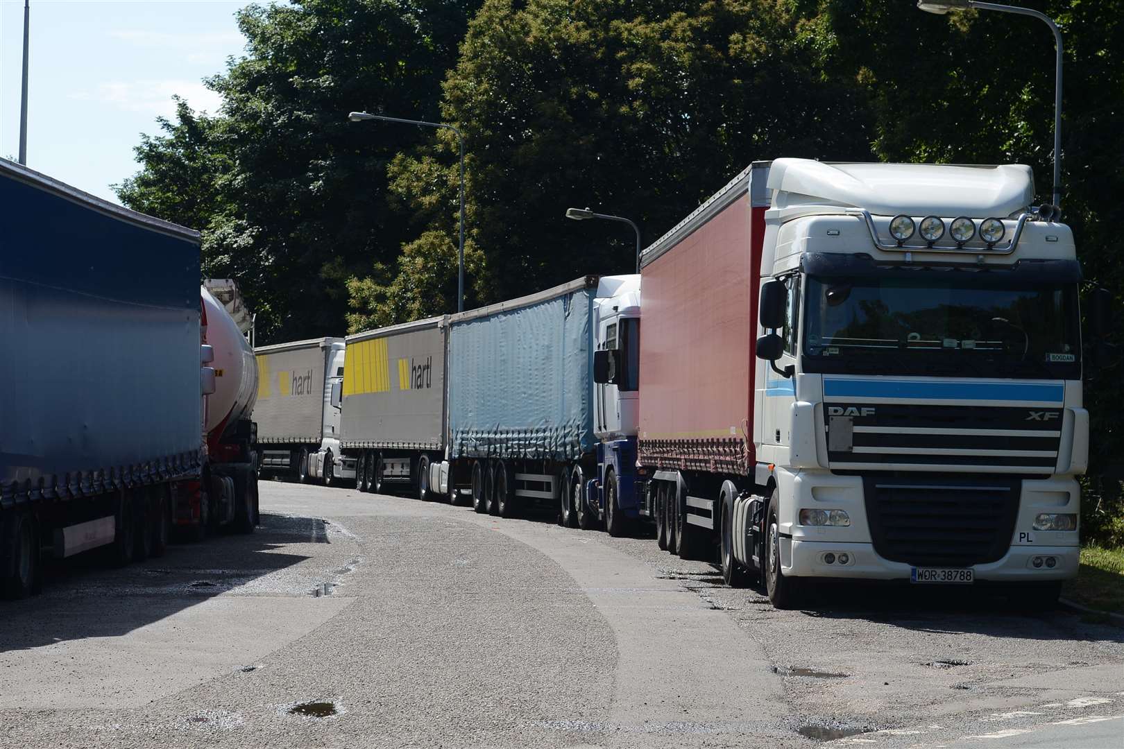 Diesel was taken from a number of lorries. Stock picture