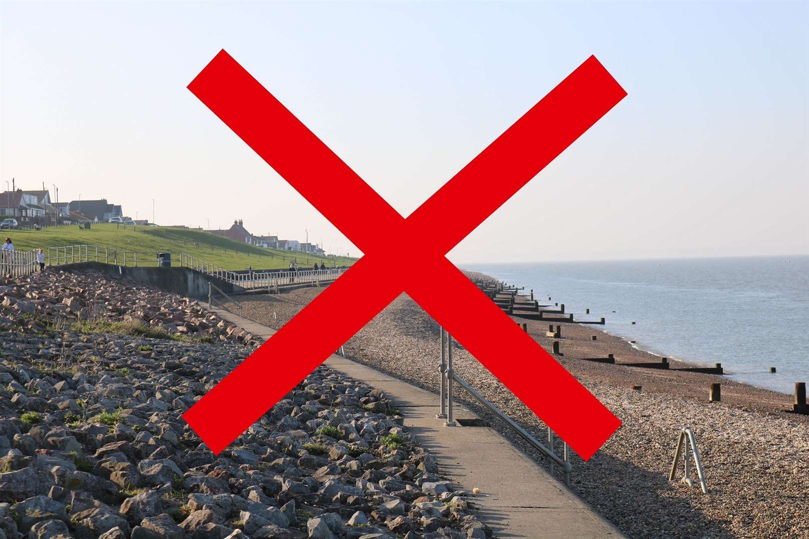 Stay Away From Sheppey - The Leas, Minster. Part of the coronavirus advice from Swale council
