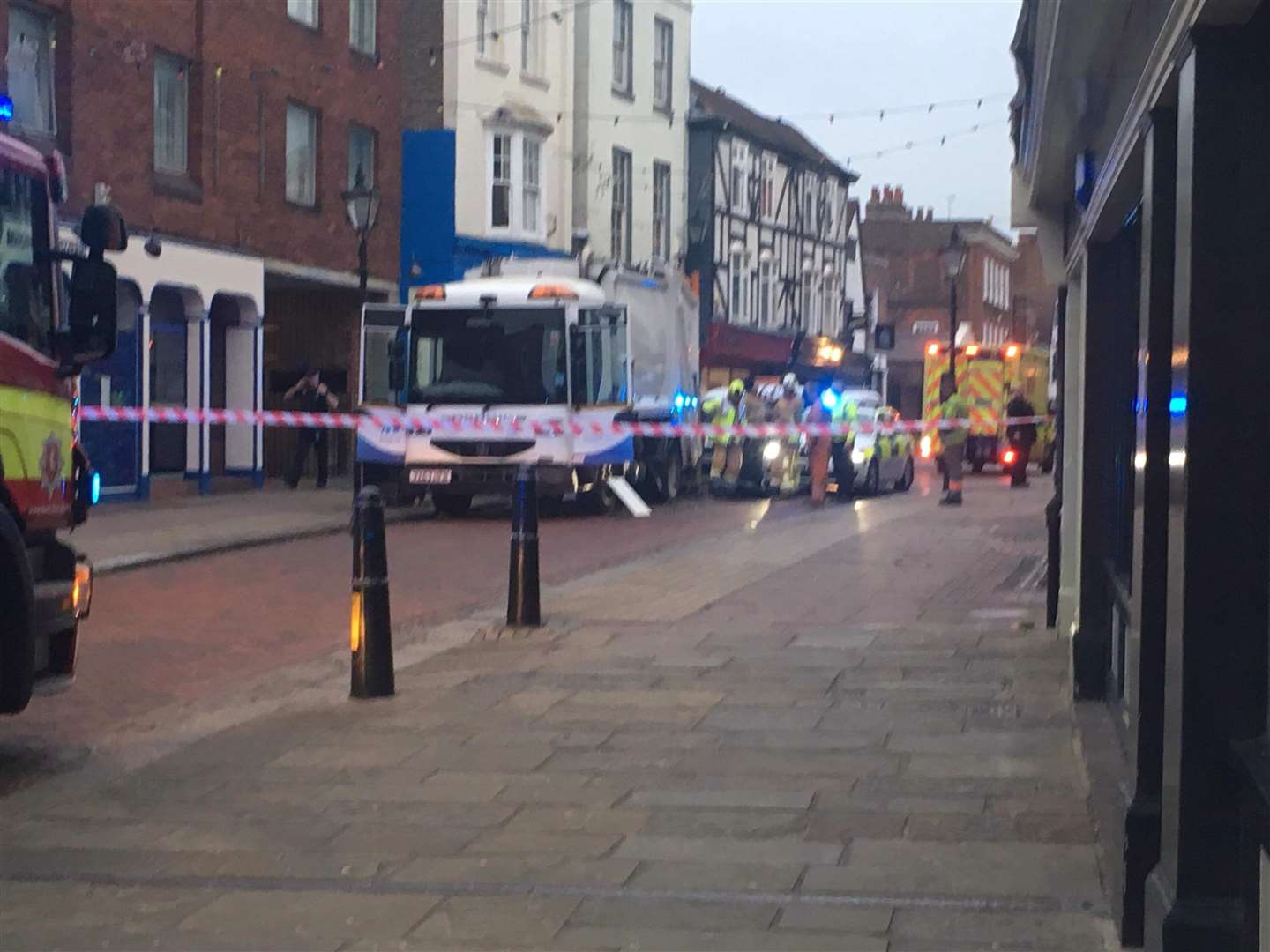 Russell Lane was trapped in a bin lorry