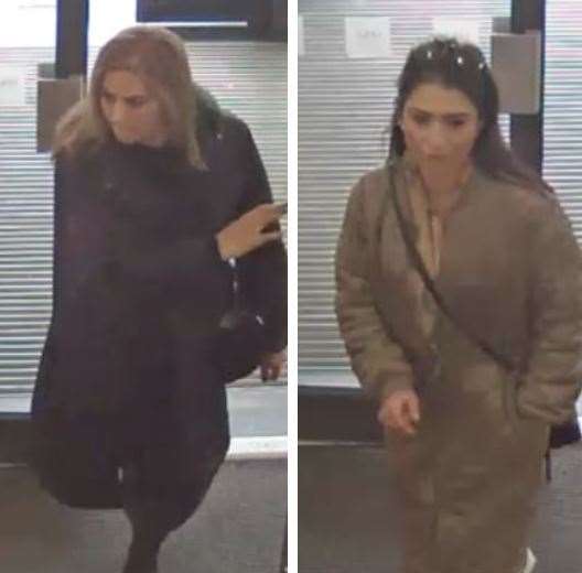 CCTV images of two women officers wish to speak to after a purse was stolen in Sevenoaks