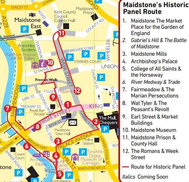 The walking tour of Maidstone