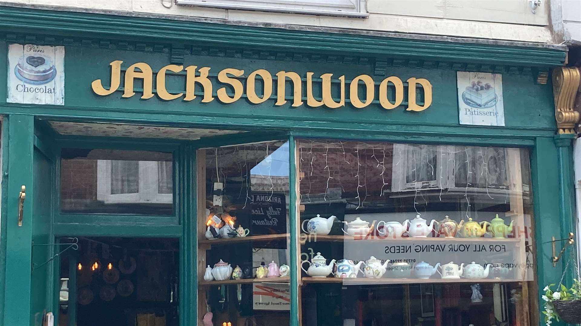 Jacksonwood tea rooms previous shop in Sheerness High Street. Picture: John Nurden