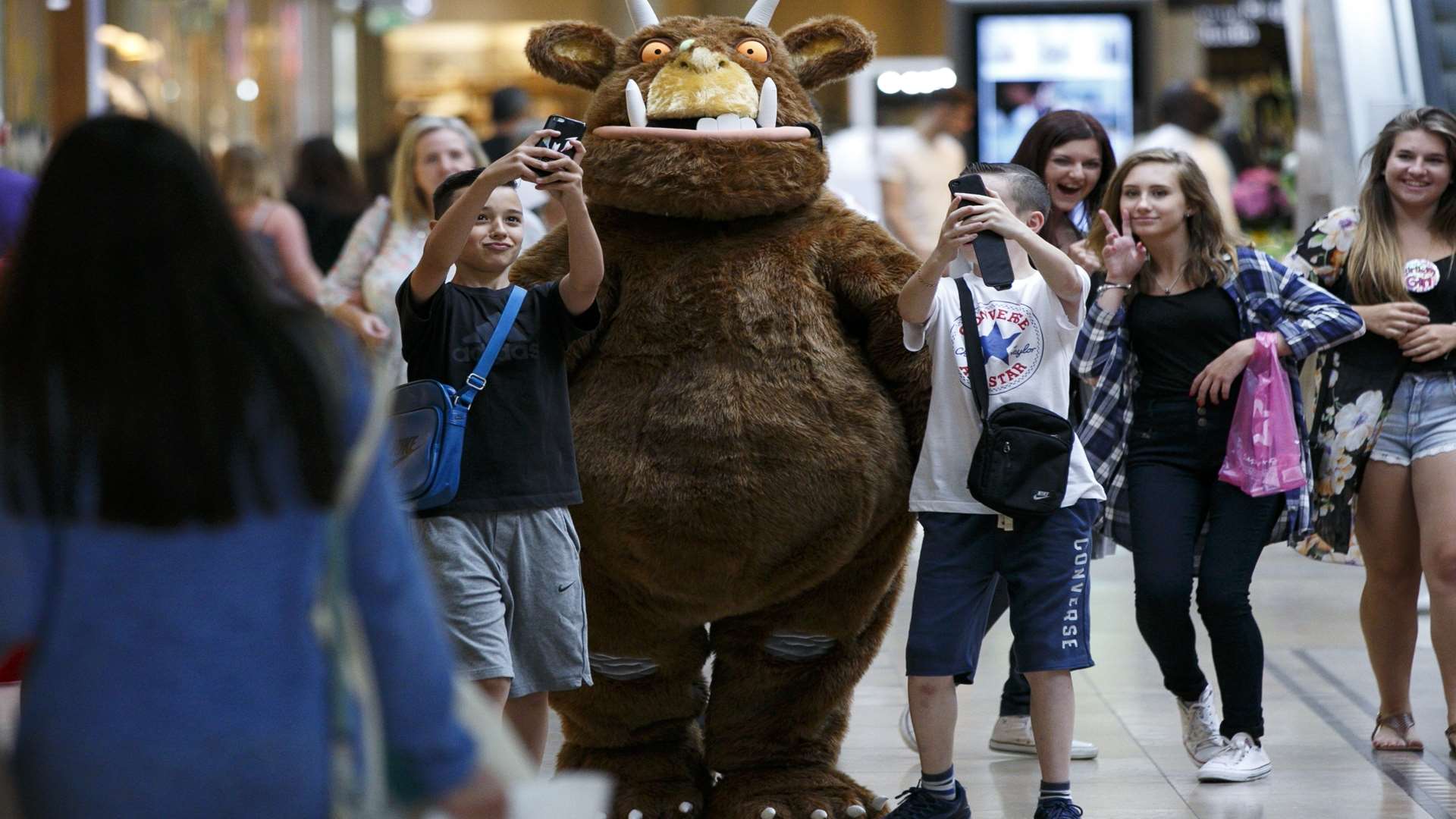 The Gruffalo mingles with shoppers in Bluewater