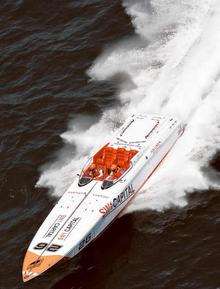 Daniel Cramphorn and the SW1 Capital powerboat