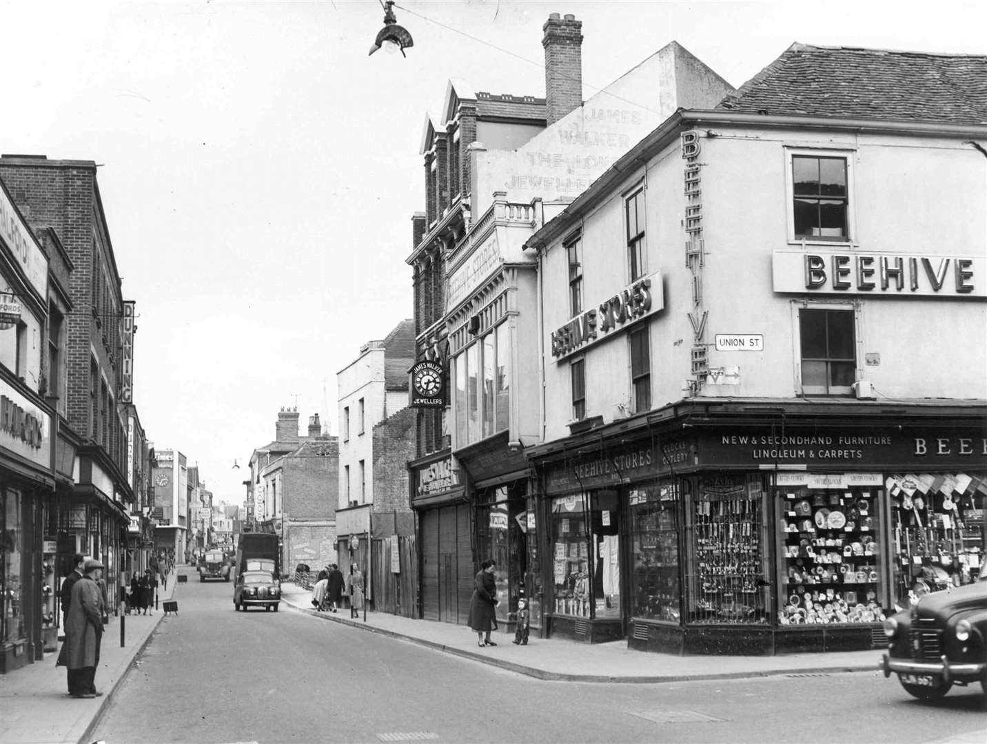 The Beehive, pictured at the junction of Week Street and Union Street in March 1958, was one of those marvellous shops that sold almost everything