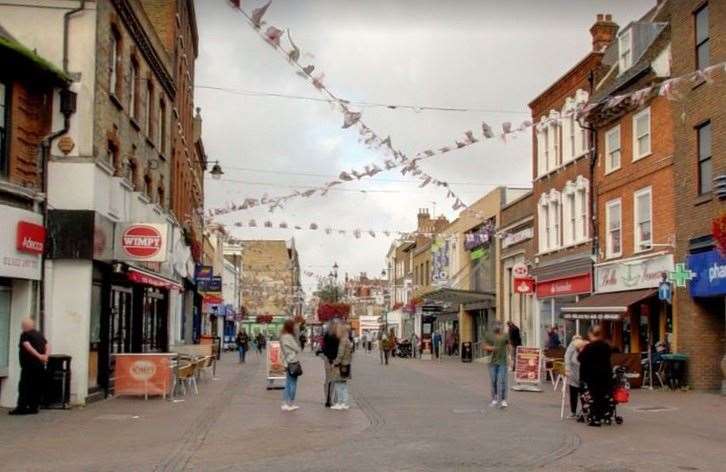 The victim had been walking in Dartford High Street before he was robbed. Picture: Google Street View