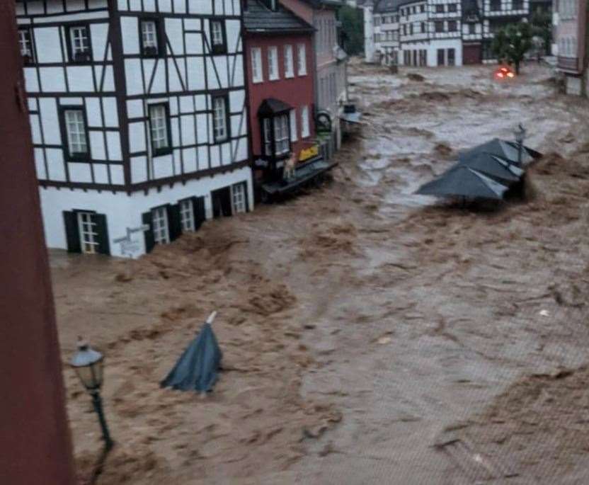 Bad Münstereifel has been battered by flooding. Picture: @AprilBreezeeee