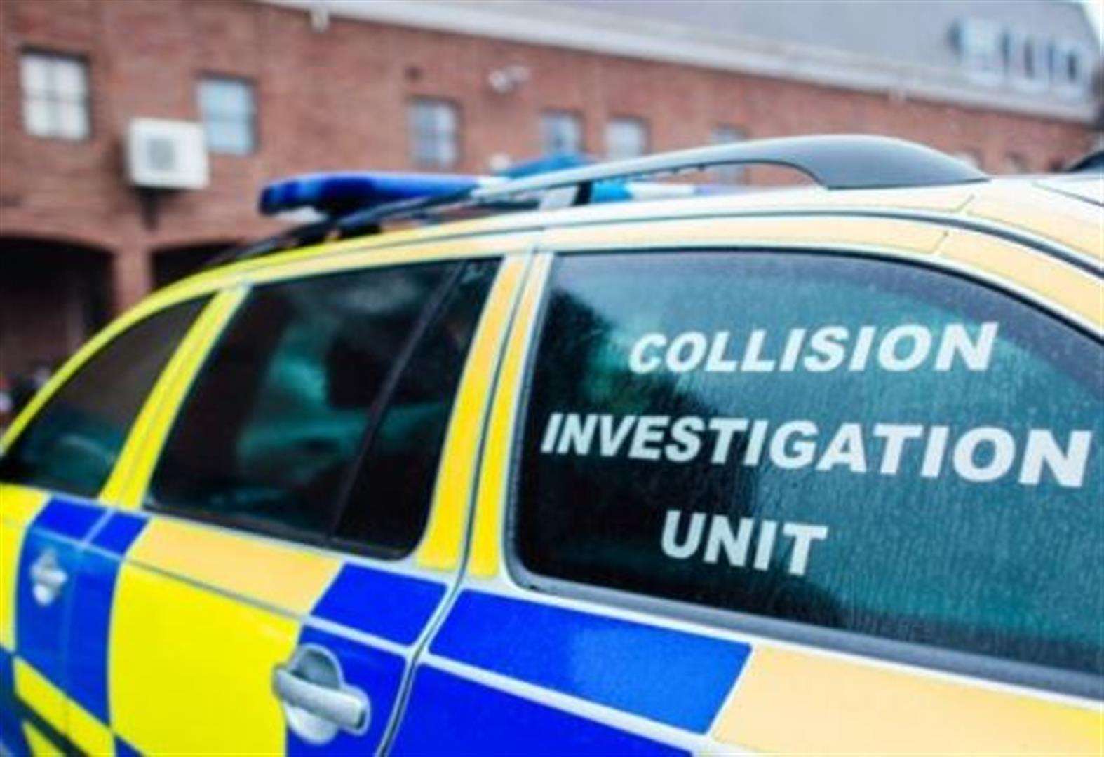 Kent Police collision investigation unit - Stock image