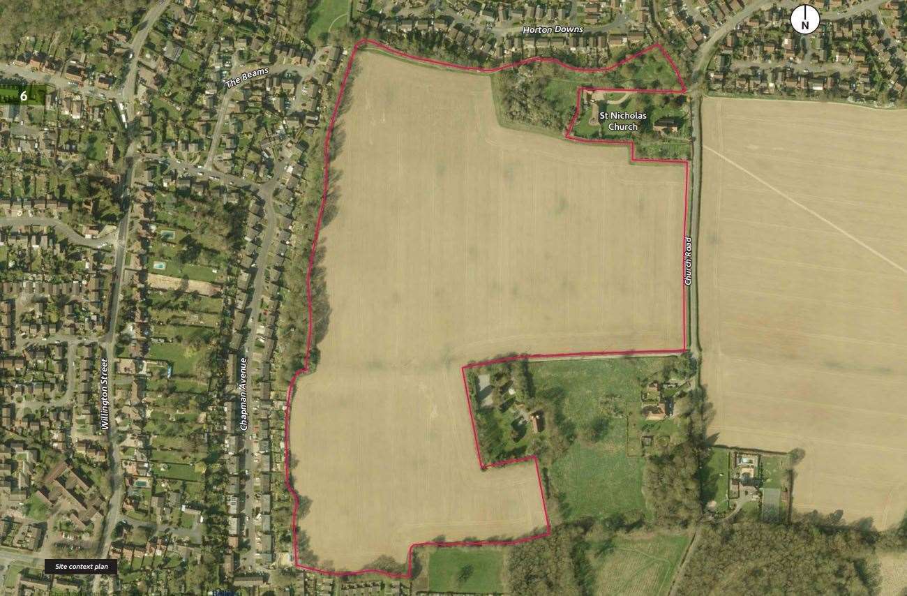 The site for the plans submitted by Bellway Homes (9334074)