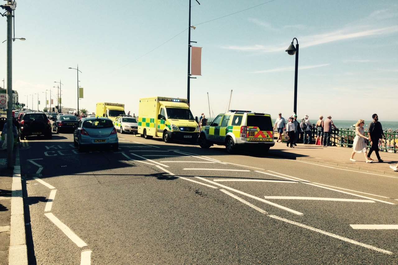 Ambulance crews in Margate after a man was taken ill