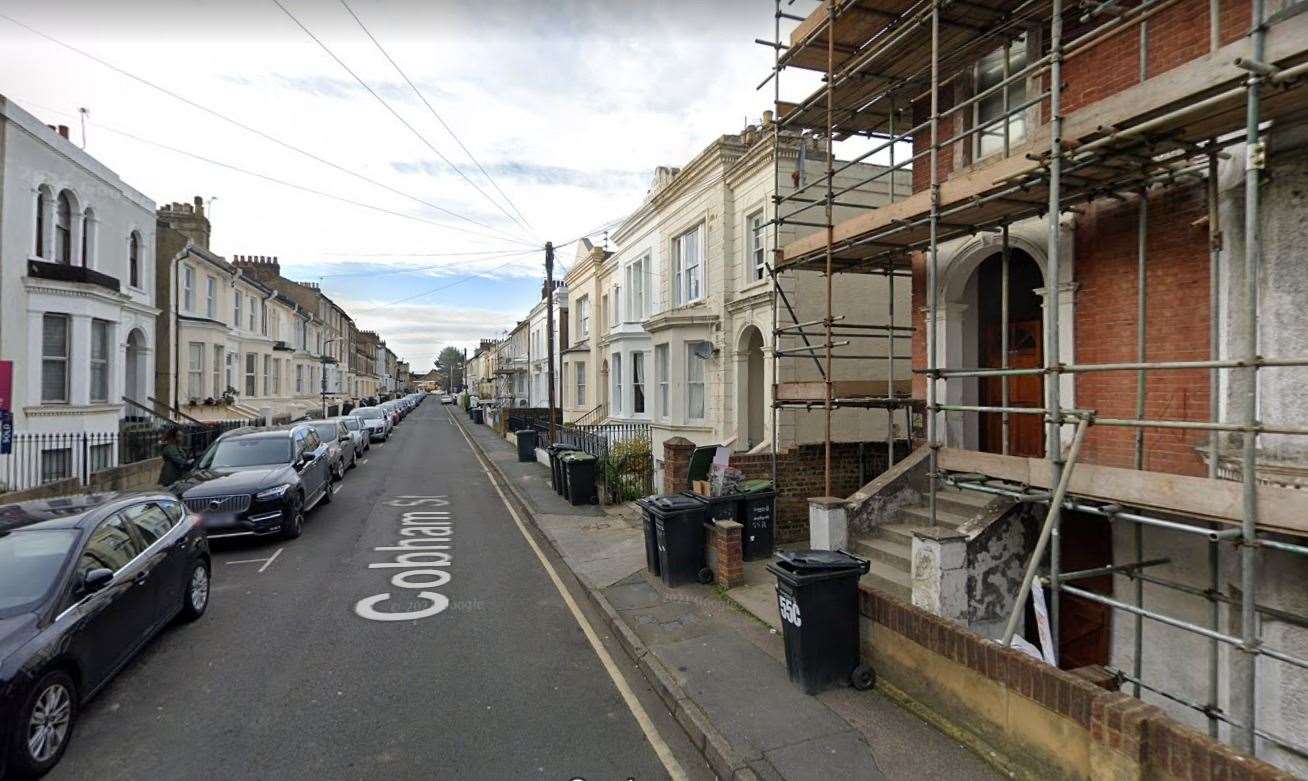 Cobham Street, Gravesend, where a fire started in a back garden. Picture: Google