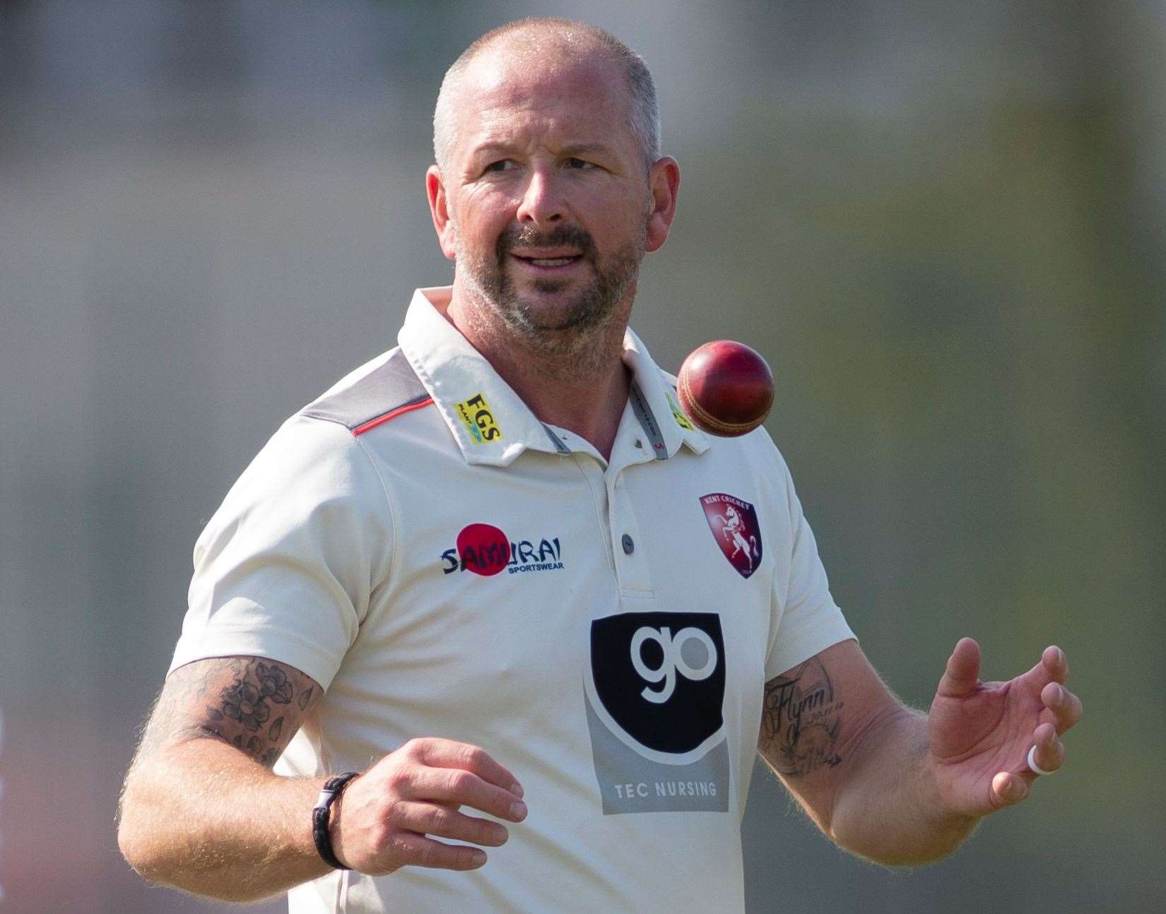 Darren Stevens - scored a half-century to help Kent to a respectable total of 265 against Yorkshire. Picture: Ady Kerry