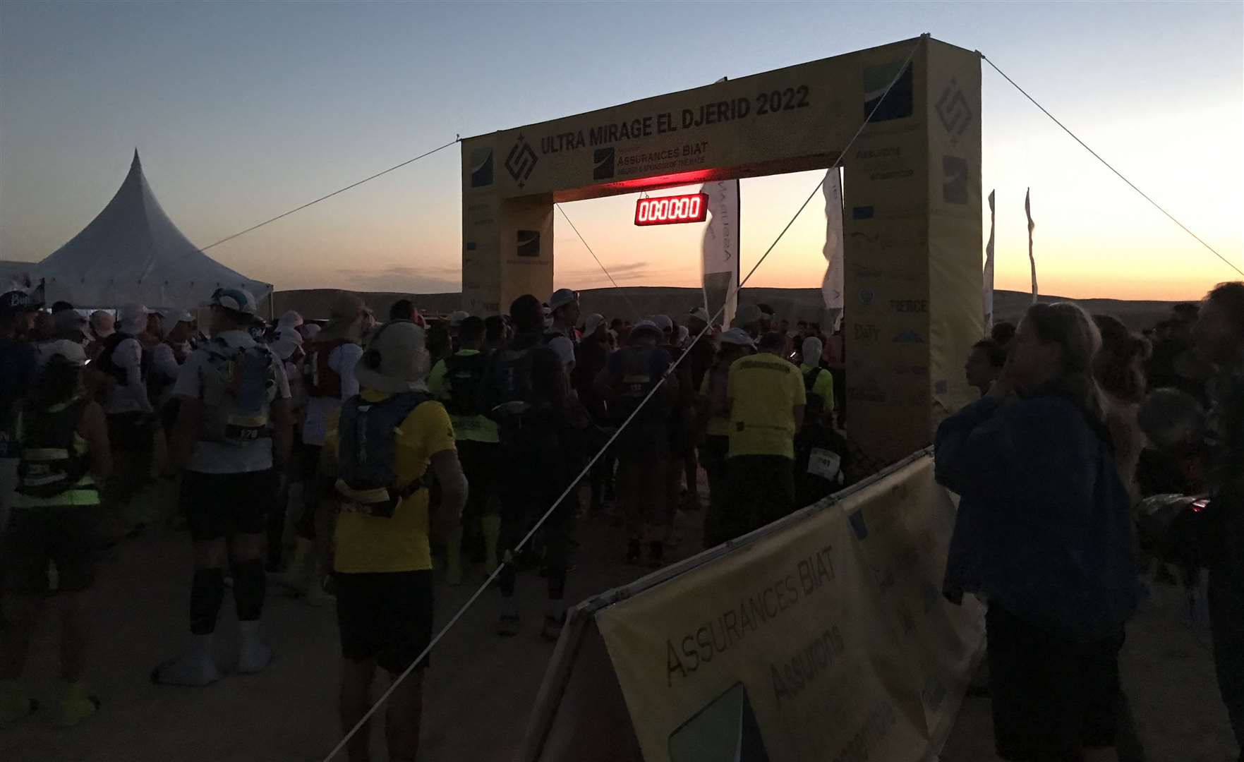 Runners gather for the start of the Ultra Mirage event