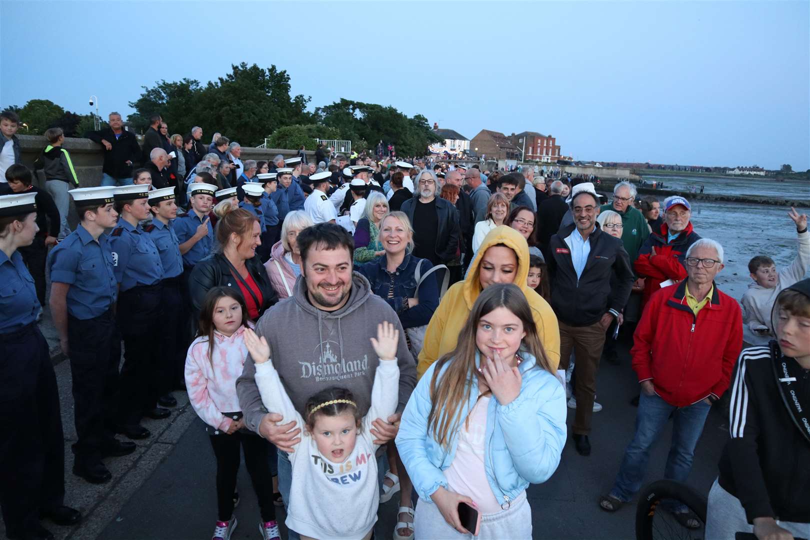 Crowds flocked to Queenborough to see the lighting of Sheppey's only Platinum Jubilee Beacon. Picture: John Nurden