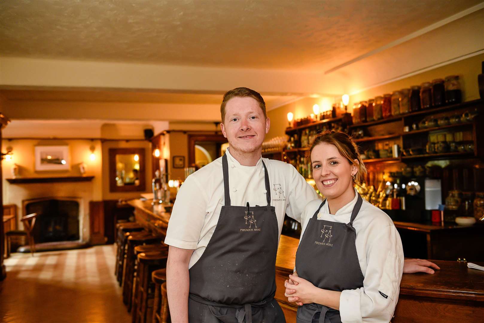 Daniel and Natasha Smith inside the Fordwich Arms. Picture: Alan Langley (59918291)