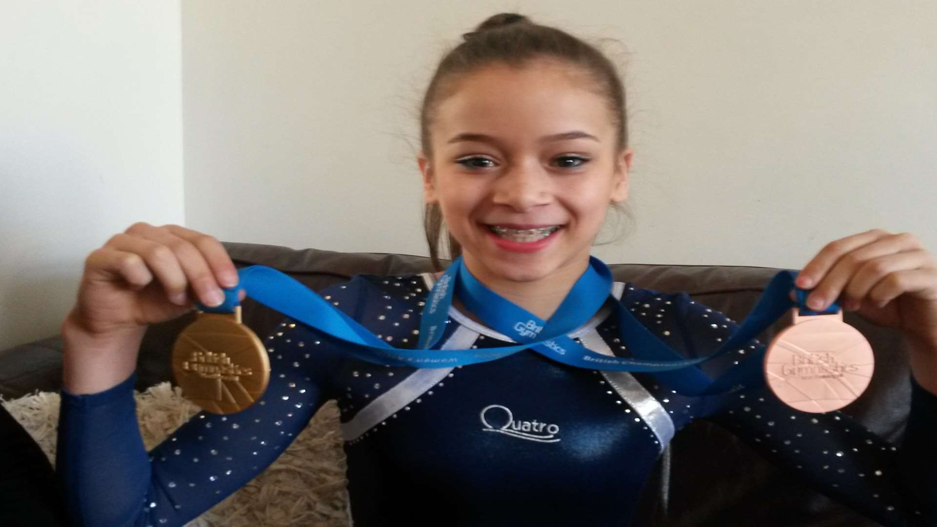 Georgia-Mae won gold and bronze at the British Junior Gymnastics Championships 2015