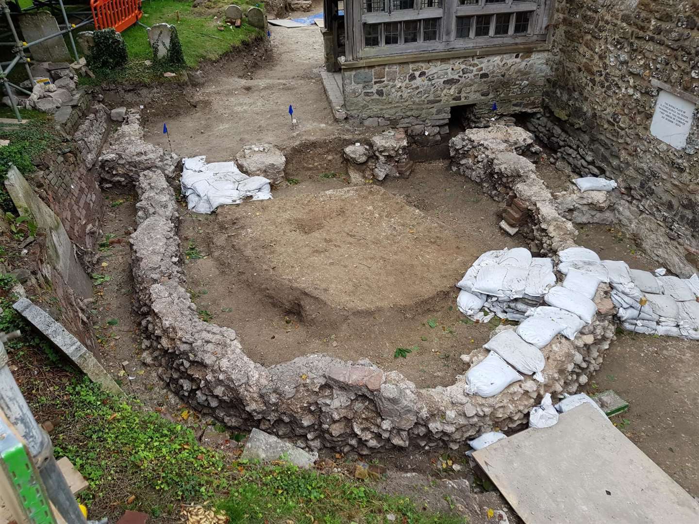 The excavated chancel. Photo: Pathways to the Past (14673263)