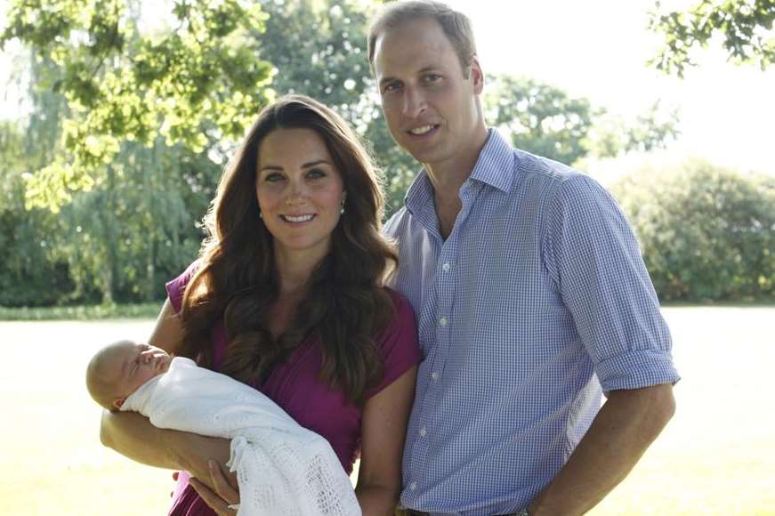 The Duke and Duchess of Cambridge with Prince George. Picture: Michael Middleton/PA Wire