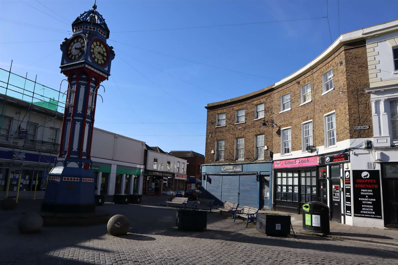 Sheerness was a ghost town as a result of the coronavirus scare and lockdown being put in place just five days earlier