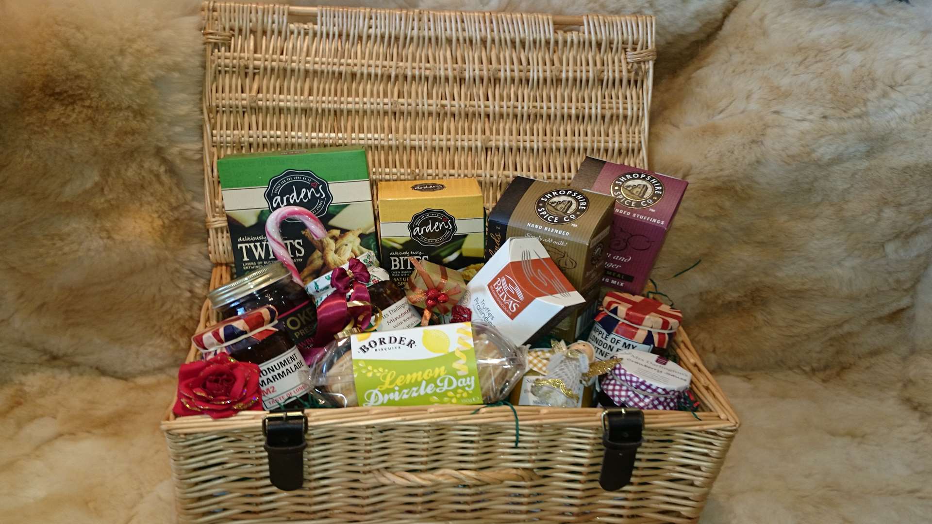 Christmas hampers are on offer at Haguelands