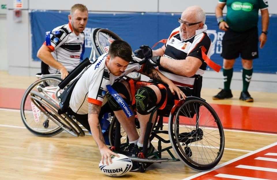 Wheelchair rugby is growing in popularity