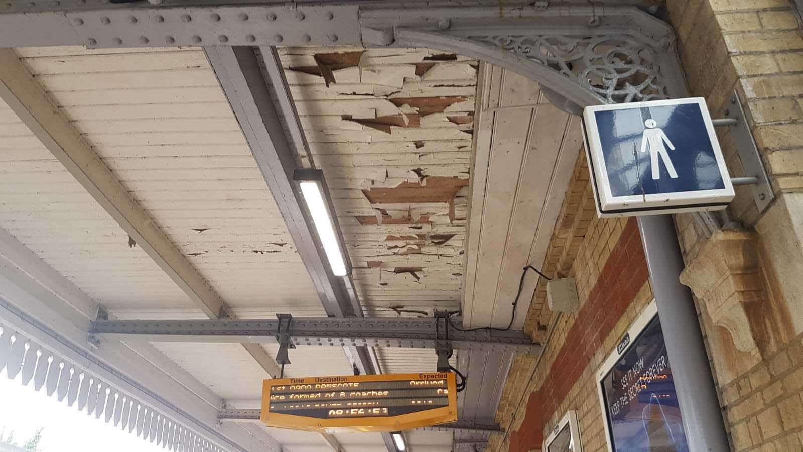 Evidence of the deterioration of Faversham train station