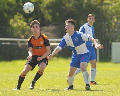Lordswood Youth and Bredhurst battle it out in the Medway Messenger Youth League under-16 League Cup final Picture: Steve Crispe