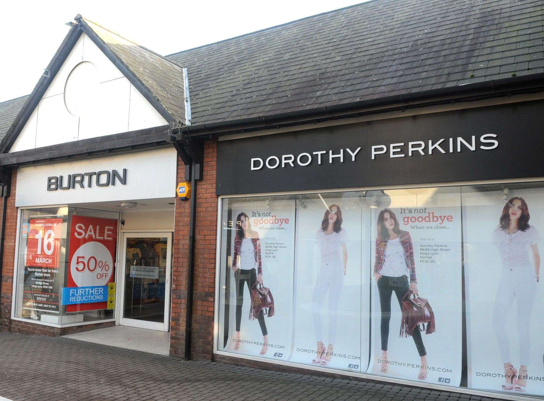 A number of Burton and Dorothy Perkins store will be closing - but none, so far, in Kent