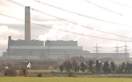 Kingsnorth Power Station was shut down after an oil fire, which broke out on Saturday, January 2 2010. Picture: Steve Crispe