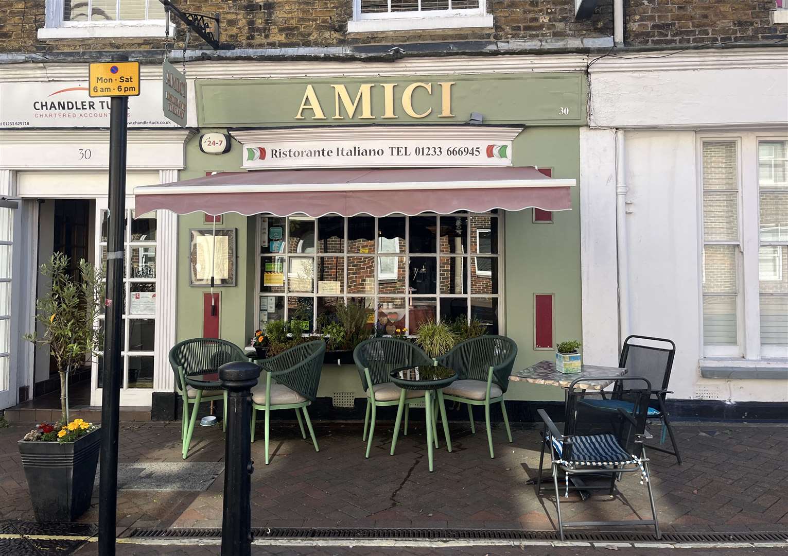 The Amici restaurant is on the market eight years after opening