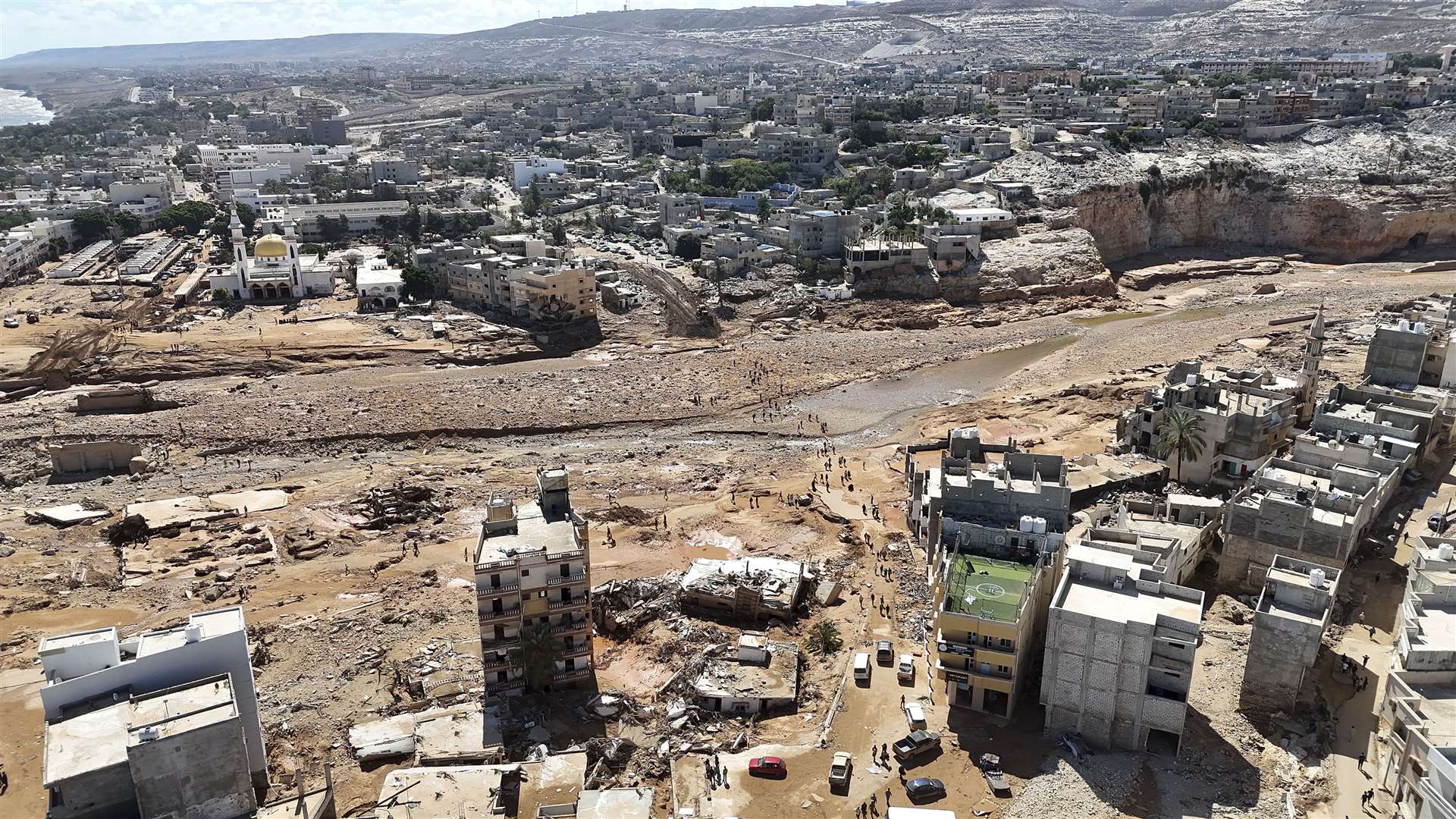Derna was the worst-hit area (Muhammad J. Elalwany/AP)