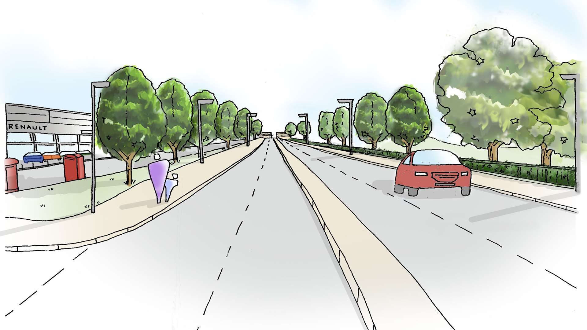 An artist's impression of the new Chart Road