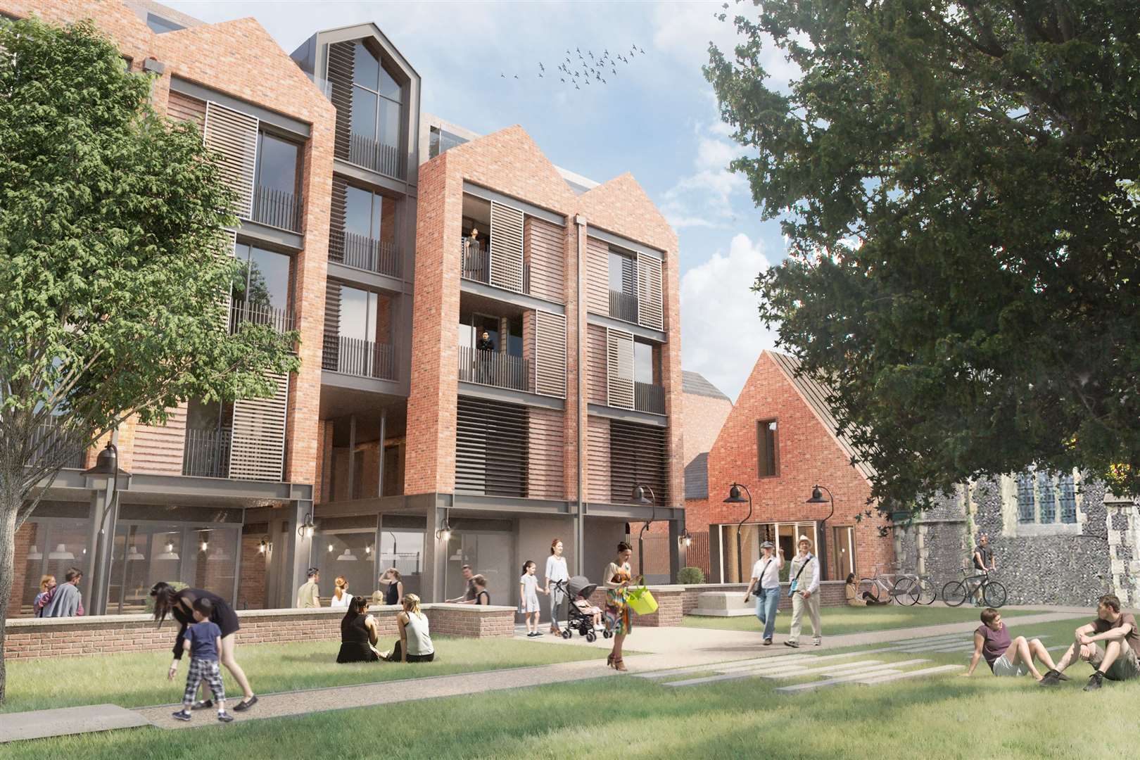 Flats and cafes will be part of the new city development