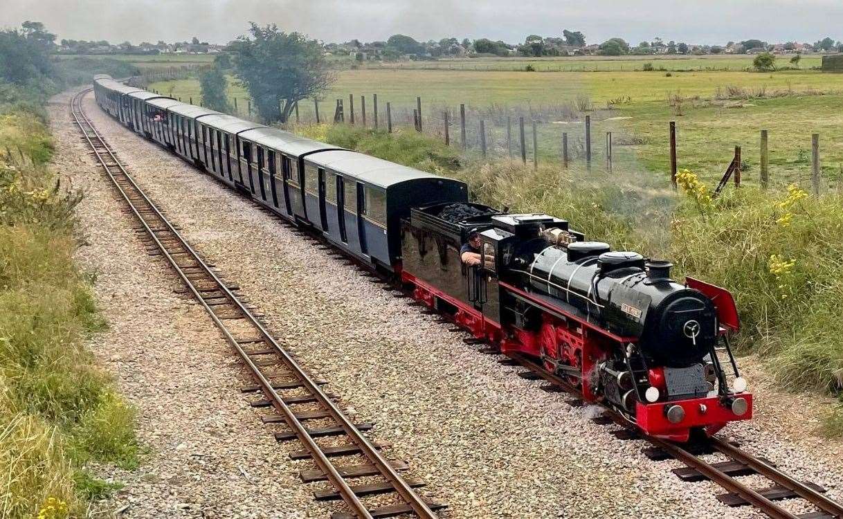 Mums can experience what it’s like to be behind the wheel of the train. Picture: Romney Hythe and Dymchurch Railway