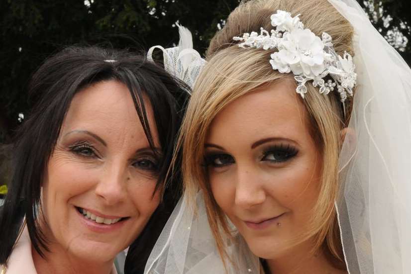 A wedding day photo shoot was on Kayleigh's wishlist. Pictured with mum Bev Cox