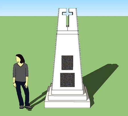 The new design for the Milton Regis War Memorial at Holy Trinity Church, in Green Porch Close.