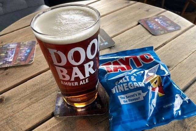 The Doom Bar came in under a fiver at £4.60 but the Tayto crisps were £1.50