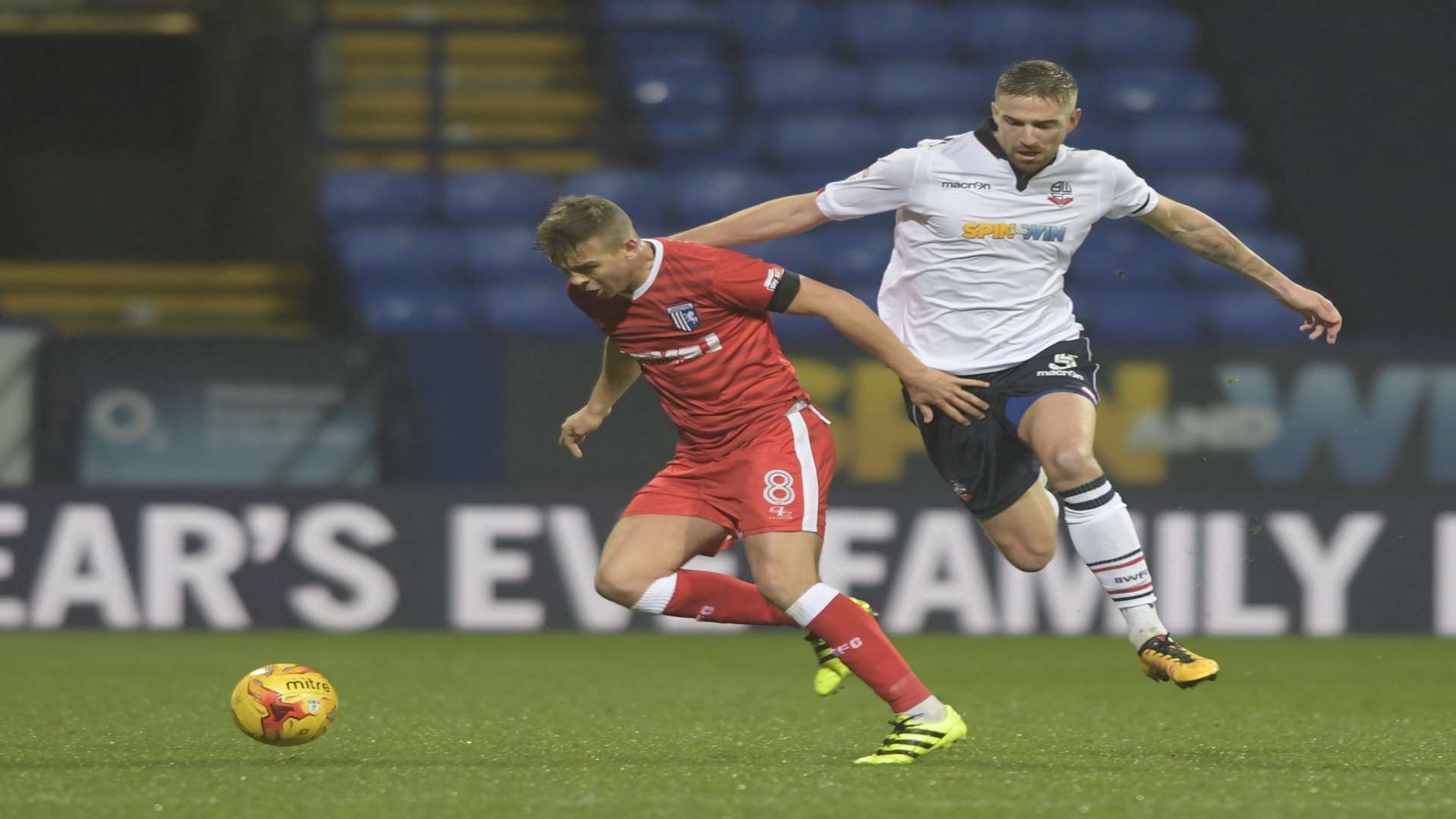 Jake Hessenthaler in action at Bolton Picture: Barry Goodwin