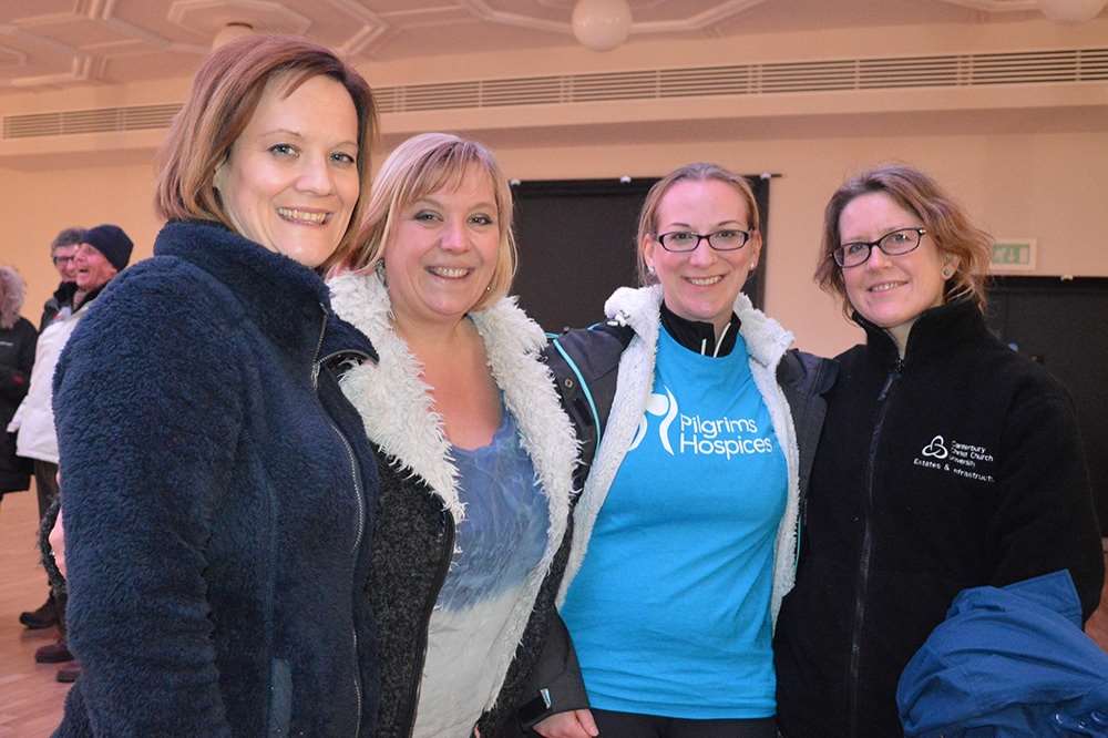 Amanda Sherwood, Wendy Hills, Anna Verrion and Sheila Moorhead all braved the fiery challenge
