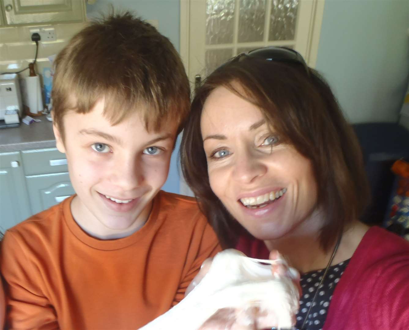 Alison Webb with her son, Lucas, when he was younger
