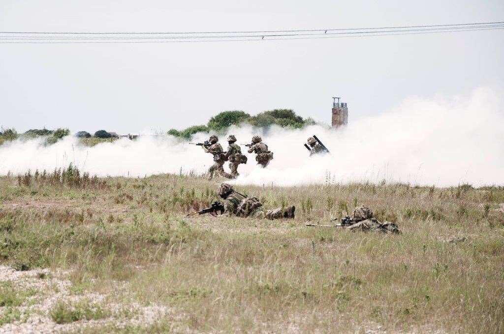 Photo shows a previous exercise at Lydd Ranges