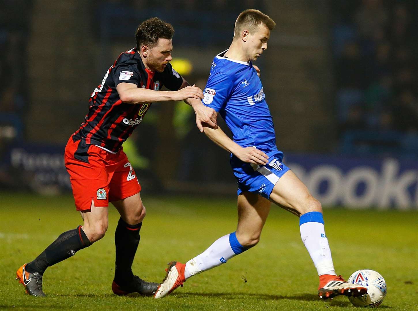 Midfielder Jake Hessenthaler in action against Blackburn. Picture: Andy Jones