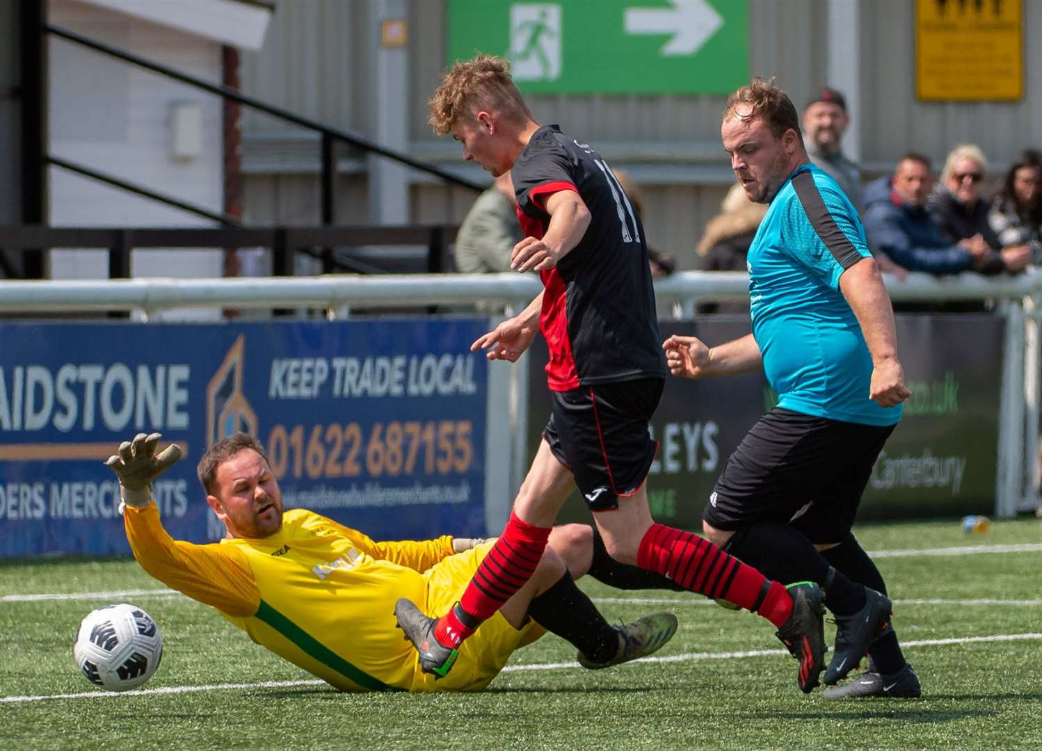 Alfie Prior scores his second goal for Bocca Juniors against Woodnesborough reserves. Picture: Ian Scammell/PSP Images