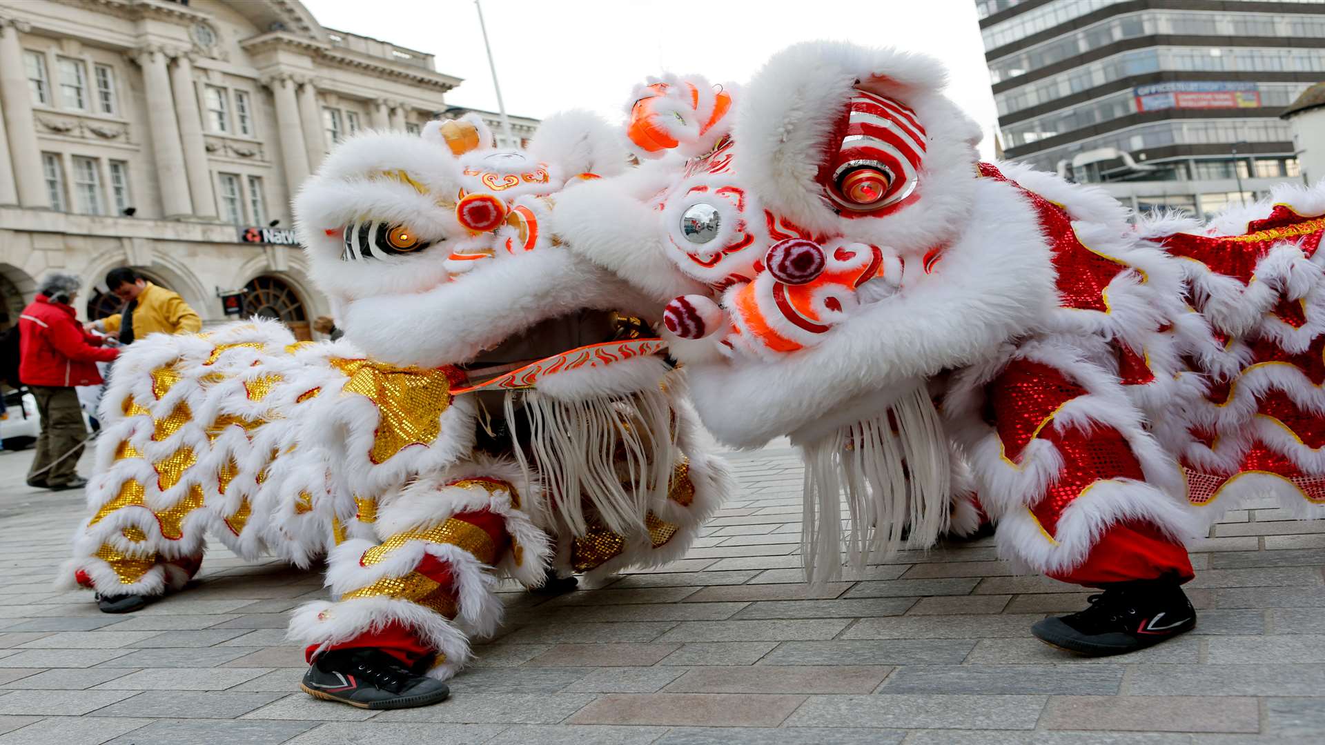 Traditional Chinese lions in Maidstone