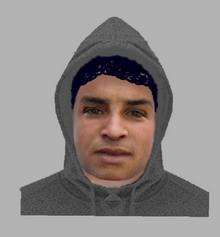 Efit image of suspect wanted for robbery in Victoria Park, Ashford