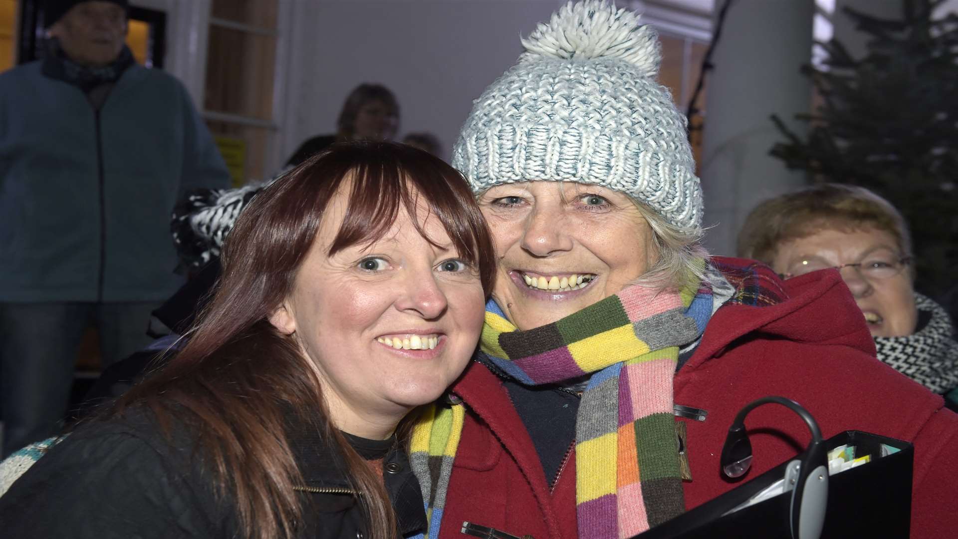 Warblers choir leader Alison Moyna with Jane Williams