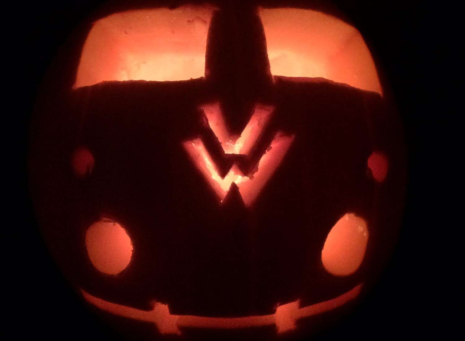 GK Ceramics carved this VW pumpkin