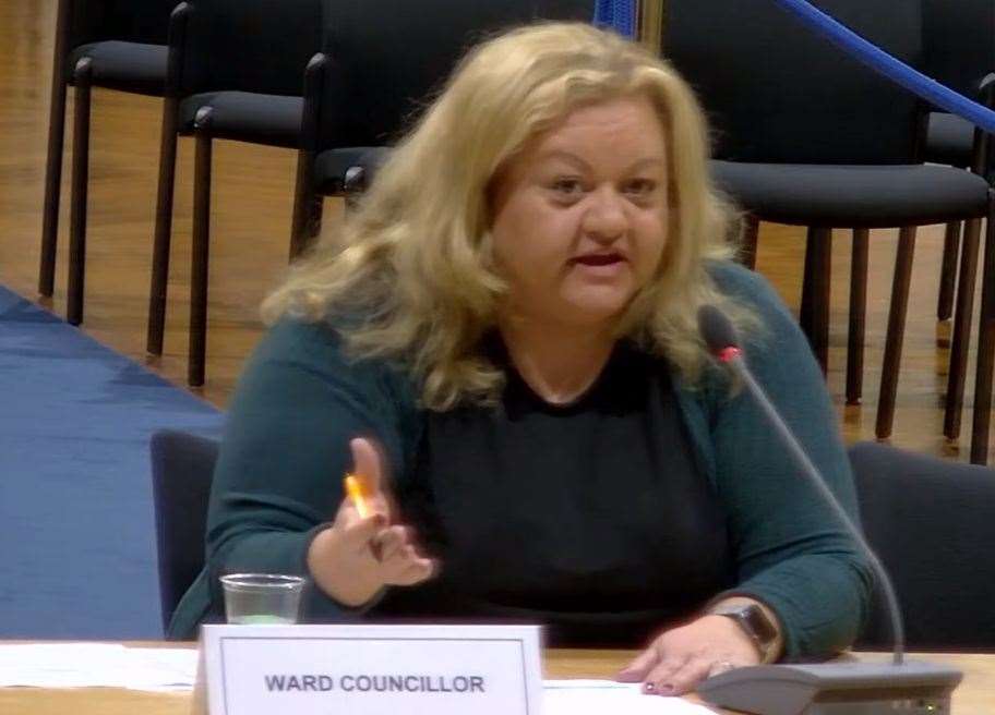 Cllr Louwella Prenter raised her concerns about the Pear Tree House development proposals at a council meeting last week. Photo: Medway Council