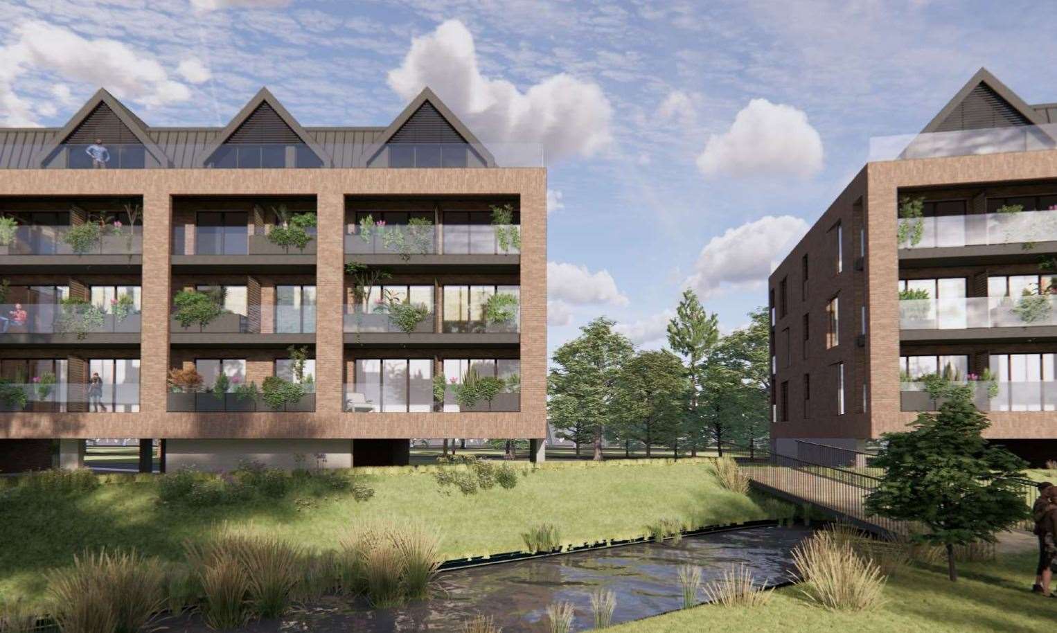 Each building would be four-and-a-half storeys high. Picture: Quinn Estates/Hollaway