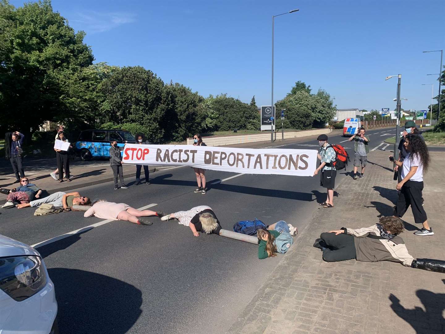 Two people have been arrested at the protests. Photo: Stop Deportations